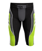 Custom Black & Neon Lime American Football Shorts Wholesale Teamwear