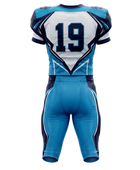 Wholesale Teal Blue American Football Uniform Set – Polyester Jersey & Pants