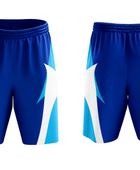 Blue & White ESports Shorts – Team Gaming Performance Wear, Wholesale Bulk, Low MOQ