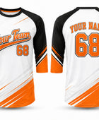 White, Orange & Black Shirt – Custom Team Apparel, Wholesale Bulk, Low MOQ