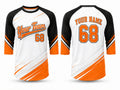 White, Orange & Black Shirt – Custom Team Apparel, Wholesale Bulk, Low MOQ