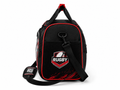 Custom Black Red Rugby Duffel Bag | Wholesale Team Travel Bag for Bulk Orders