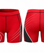 Custom Track & Field Compression Shorts | Wholesale Athletics Sprint Shorts | Red Black White | Apparels Bridge