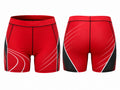 Custom Track & Field Compression Shorts | Wholesale Athletics Sprint Shorts | Red Black White | Apparels Bridge