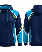 Custom Navy Volleyball Hoodie – Teal Team Pullover Hoodie for Wholesale