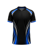 Custom Cornhole League T-Shirt – Black Blue Team Shirt for Wholesale Event Buyers
