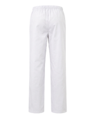White Elastic-Waist Chef Trousers | B2B Low MOQ Hospitality Workwear Manufacturer
