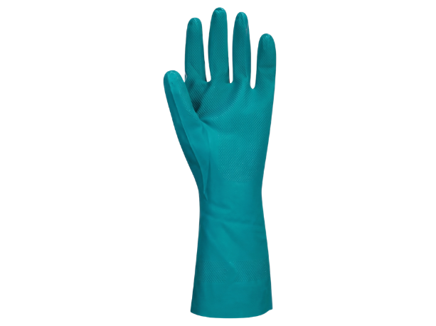 Teal Long-Cuff Nitrile Gauntlet Gloves | B2B Low MOQ Hospitality Workwear Manufacturer design preview