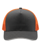 Custom Cornhole Trucker Hat – Charcoal Orange Team Cap for Wholesale Buyers