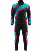Custom Black Teal Cheer Warm Up Set – Jacket & Pants for Wholesale Teams