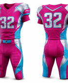 Custom Pink, Light Blue American Football Uniform | Wholesale Team Jersey and Pants