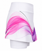 Custom White Women Tennis Skort – Pink Purple Team Skirt for Wholesale