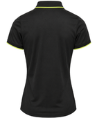 Ladies Contrast Pique Polo Shirt Black and Lime Green | B2B Low MOQ Hospitality Workwear Manufacturer
