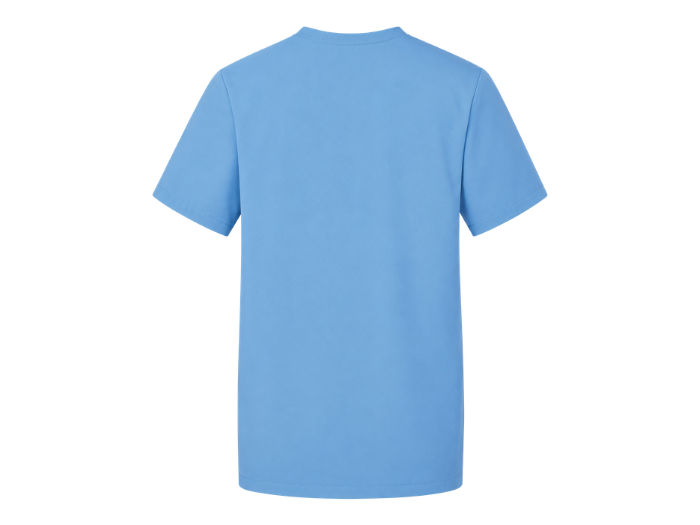 Short Sleeve V-Neck Hospitality Tunic Light Blue | B2B Low MOQ Hospitality Workwear Manufacturer
