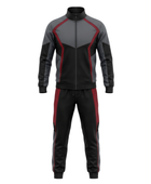 Custom Combat Fight Team Tracksuit – Black Burgundy MMA Boxing Teamwear for Wholesale Buyers