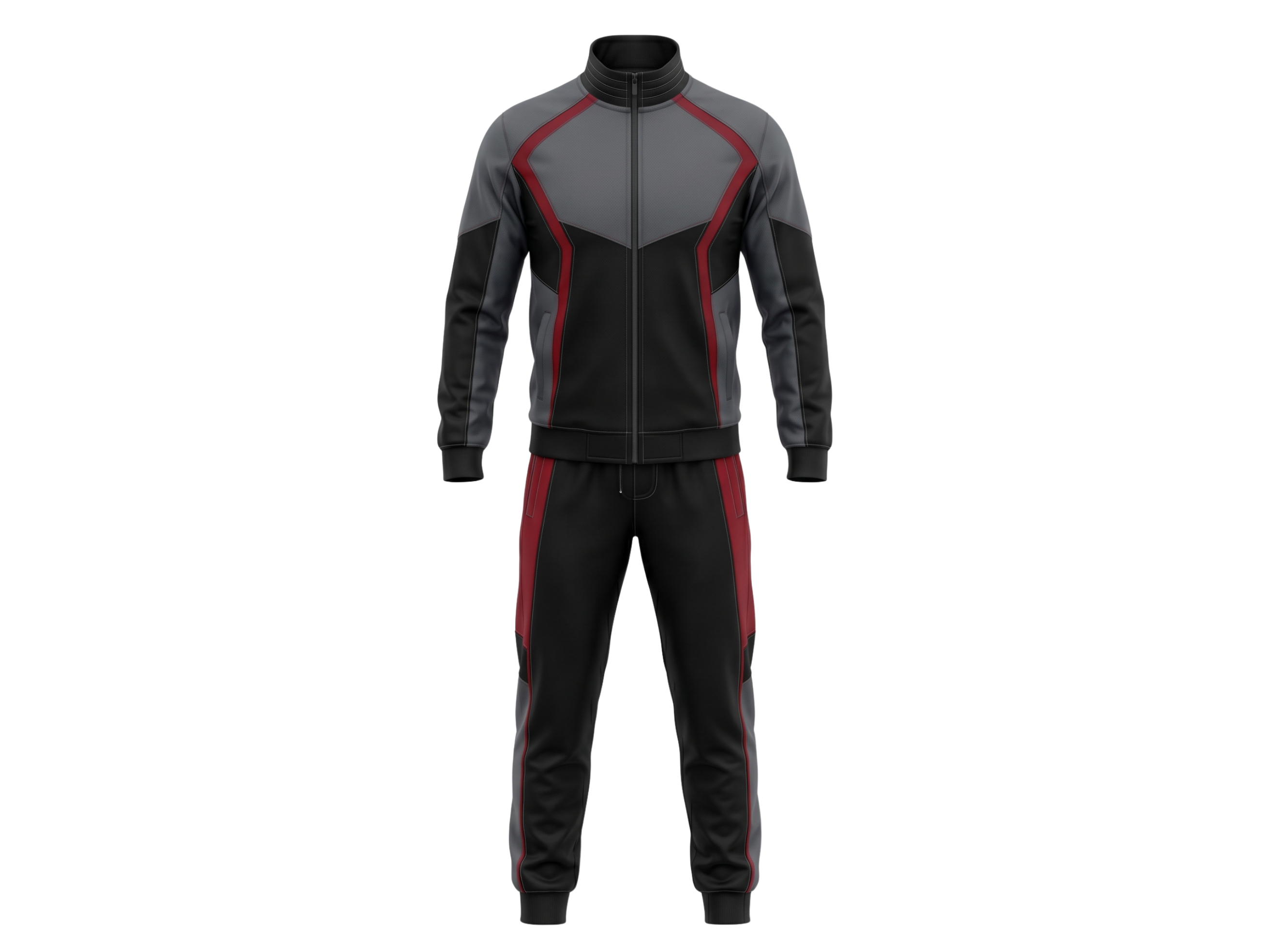 Custom Combat Fight Team Tracksuit – Black Burgundy MMA Boxing Teamwear for Wholesale Buyers