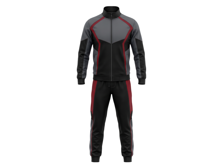 Custom Combat Fight Team Tracksuit – Black Burgundy MMA Boxing Teamwear for Wholesale Buyers design preview