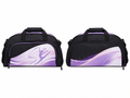 Custom Gymnastics Duffle Bag | Wholesale Gym Team Kit Bag | Black Purple White | Apparels Bridge