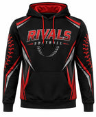 Custom Black Red Softball Hoodie – Wholesale Team Pullover Hoodie for Clubs