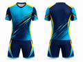 Custom Blue Navy Soccer Uniform | Wholesale Team Jersey and Shorts Set for Bulk Orders