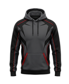 Custom Combat Sports Hoodie – Charcoal Red Gym Teamwear for Wholesale Buyers