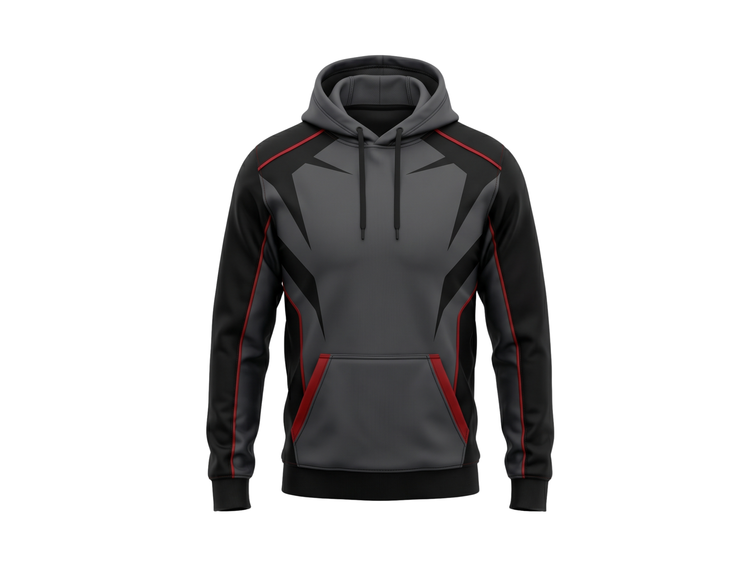 Custom Combat Sports Hoodie – Charcoal Red Gym Teamwear for Wholesale Buyers