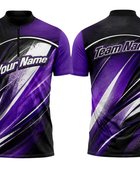 Custom Bowling Jersey – Purple & black Team Shirt, Wholesale, Low MOQ, Bulk Sportswear