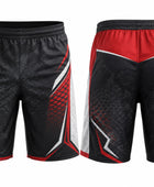 Custom Black Red Fishing Shorts | Wholesale Outdoor Board Shorts for Bulk Orders