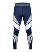 Custom BJJ Spats Compression Tights – Navy White MMA Grappling Teamwear for Wholesale Buyers