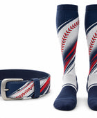 Custom Navy Softball Belt and Socks Set – Wholesale Team Uniform Accessories