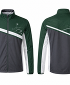 Custom Golf Rain Jacket | Wholesale Golf Club Windbreaker Jacket | Forest Green Charcoal White | Apparels Bridge