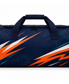 Custom Handball Team Duffle Bag – Navy Orange Sports Bag for Wholesale Buyers