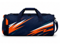 Custom Handball Team Duffle Bag – Navy Orange Sports Bag for Wholesale Buyers