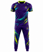 Custom Esports Team Uniform | Wholesale Gaming Jersey and Pants Set | Purple Teal Green Yellow | Apparels Bridge