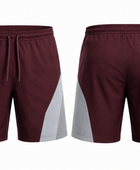 Custom Bowling Shorts – Maroon & Gray, Wholesale, Low MOQ, Bulk Sportswear