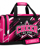 Custom Black Pink Cheer Duffle Bag – Wholesale Cheer Team Travel Bag