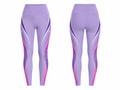 Custom Training and Lifestyle High Waist Leggings | Wholesale Gym Leggings | Lavender Purple White | Apparels Bridge