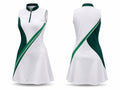 Custom Women's Golf Dress and Skort Set | Wholesale Ladies Golf Uniform | White Forest Green | Apparels Bridge