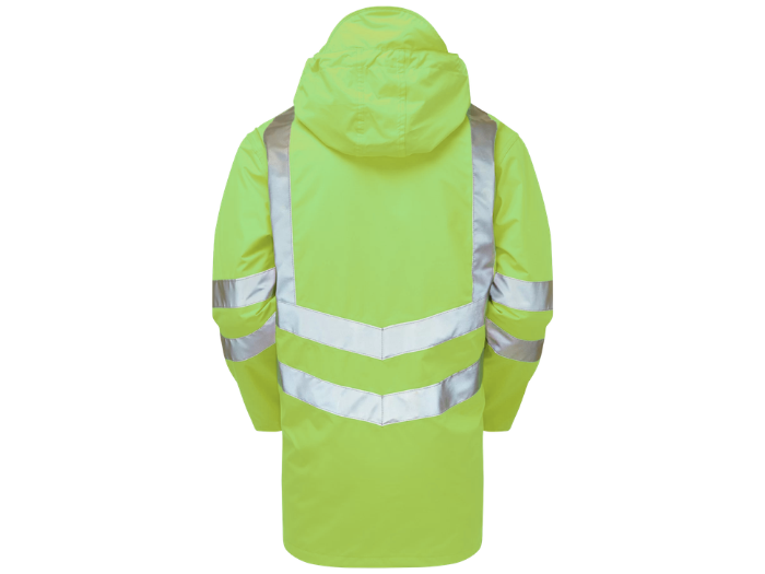 Rail Unlined Storm Coat B2B Low MOQ Reflective Work Coat Fluorescent Yellow Workwear