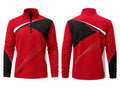 Custom Golf Quarter-Zip Pullover | Wholesale Golf Club Midlayer Top | Red Black White | Apparels Bridge