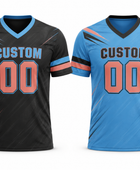Custom Black Blue Flag Football Reversible Jersey – Wholesale Team Jersey