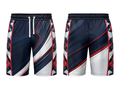 Navy White Red Corn Hole Shorts – Wholesale Bulk Team Shorts, Low MOQ Performance Apparel