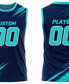 Custom Navy Flag Football Practice Jersey – Sleeveless Sublimated Team Jersey