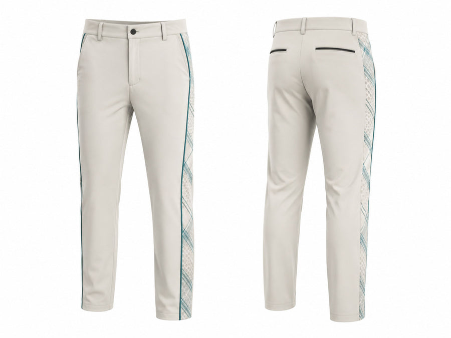 Custom Golf Pants | Wholesale Men's Golf Trousers | Stone Teal | Apparels Bridge design preview