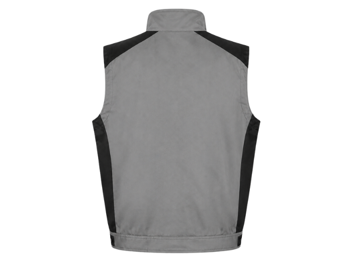 Utility Gilet – Low MOQ B2B Sleeveless Workwear Vest with Storm Flap in Grey & Black