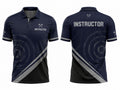 Custom Axe Throwing Instructor Polo – Navy Grey Venue Staff Shirt