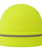 Reflective Work Beanie – Low MOQ B2B Insulated Winter Hat in Fluorescent Yellow