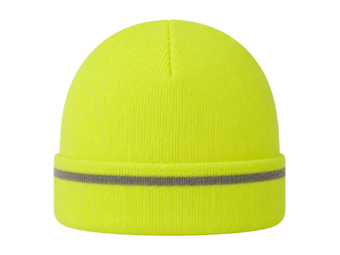 Reflective Work Beanie – Low MOQ B2B Insulated Winter Hat in Fluorescent Yellow