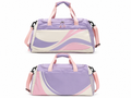 Custom Training and Lifestyle Duffle Bag | Wholesale Gym Team Bag | Lavender Pink White | Apparels Bridge