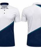 Custom Golf Polo Shirt | Wholesale Golf Club Polo | White Navy | Apparels Bridge